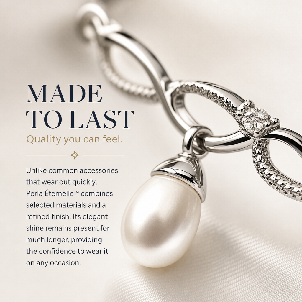 LOA542 - Rhodium 925 Sterling Silver Bracelet with Synthetic Pearl in White