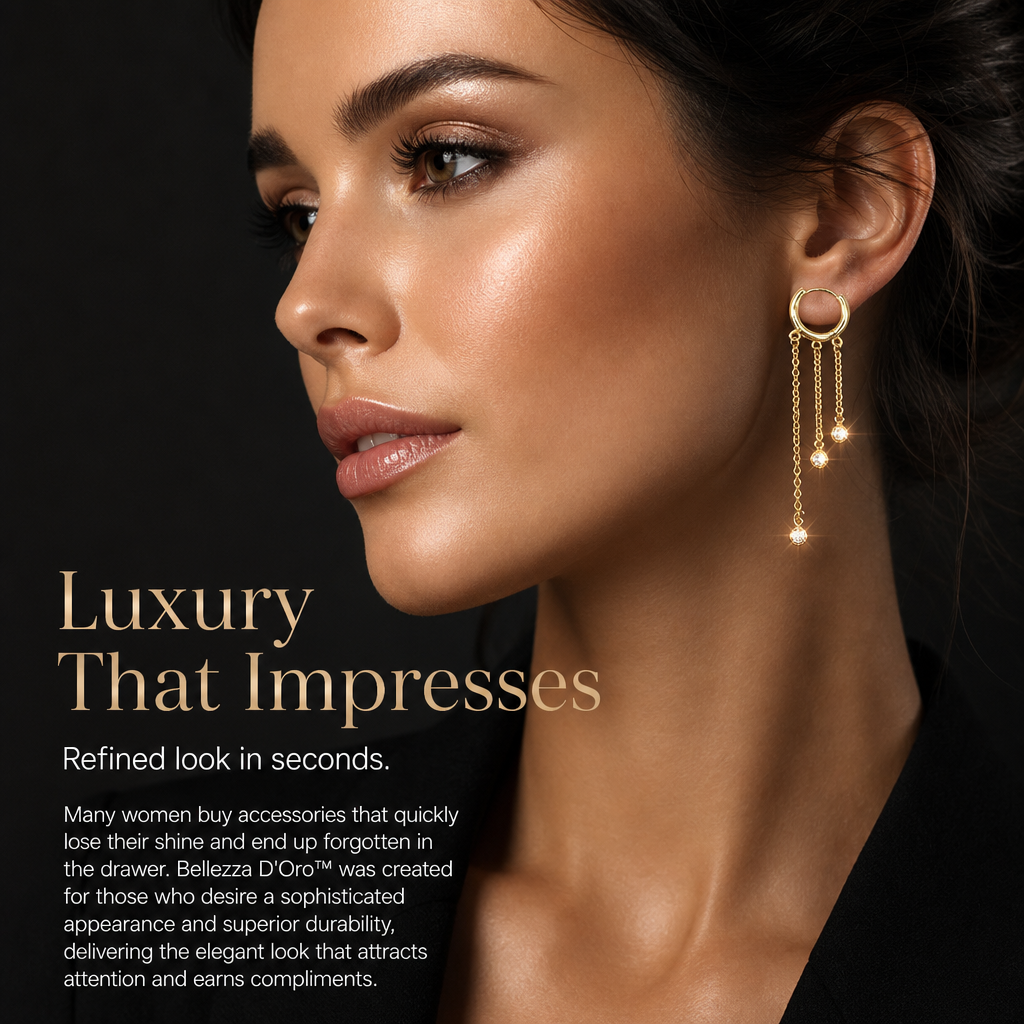 Gold Filled Long Dangle CZ Stone Huggie Earrings (L71)