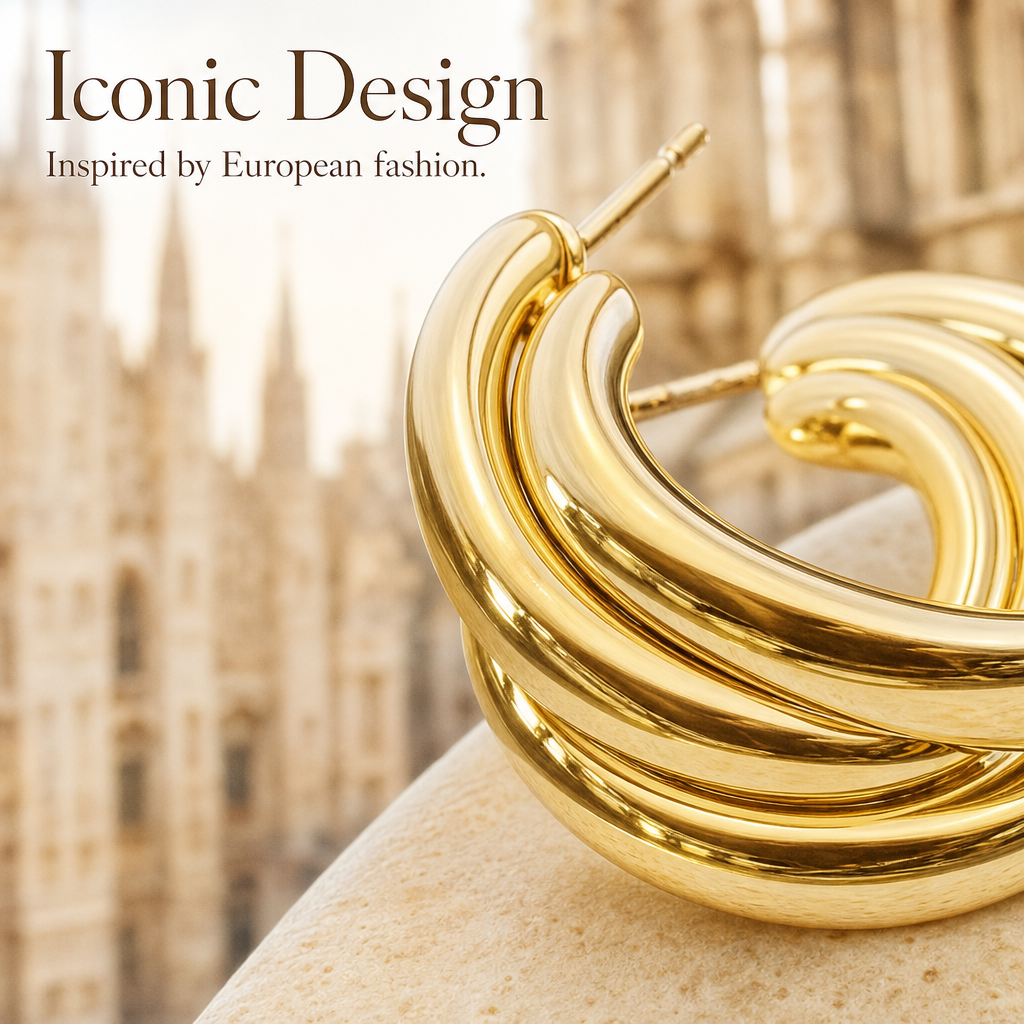 Interlock Bold Loop Earrings