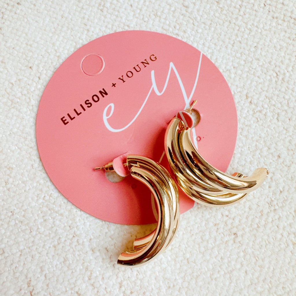 Interlock Bold Loop Earrings-3